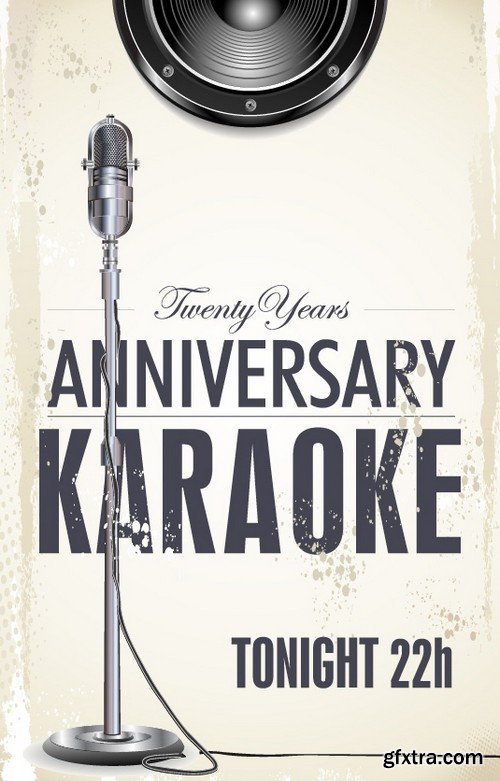 Stock Vectors - Karaoke Party, 25xEPS