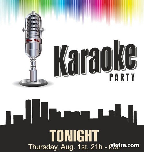 Stock Vectors - Karaoke Party, 25xEPS