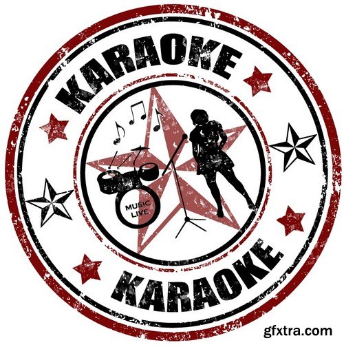 Stock Vectors - Karaoke Party, 25xEPS