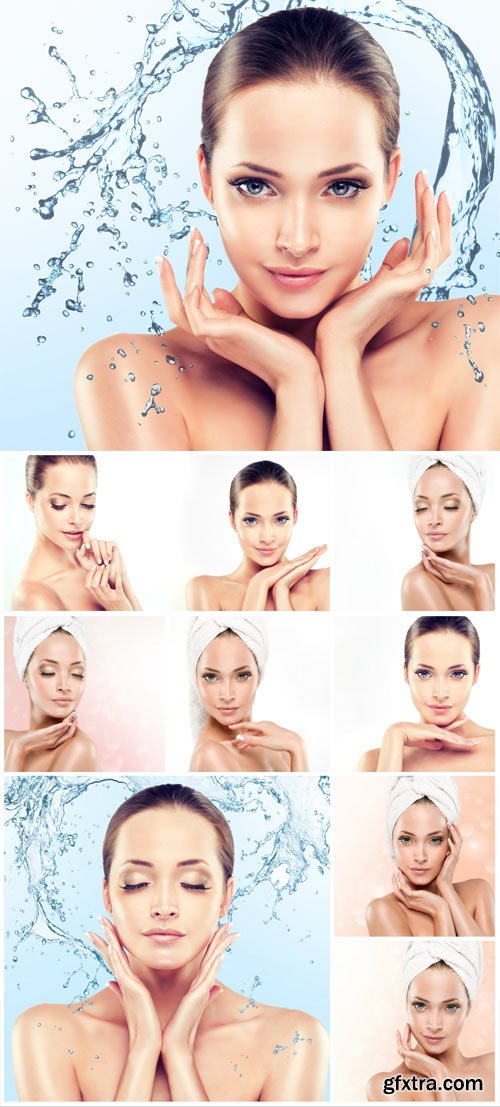 Beautiful women, body care - stock photos