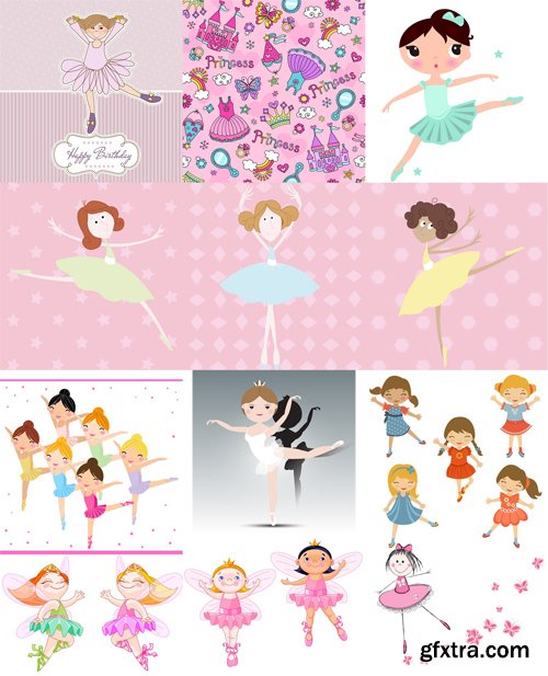 Happy Little Ballerina 25xEPS