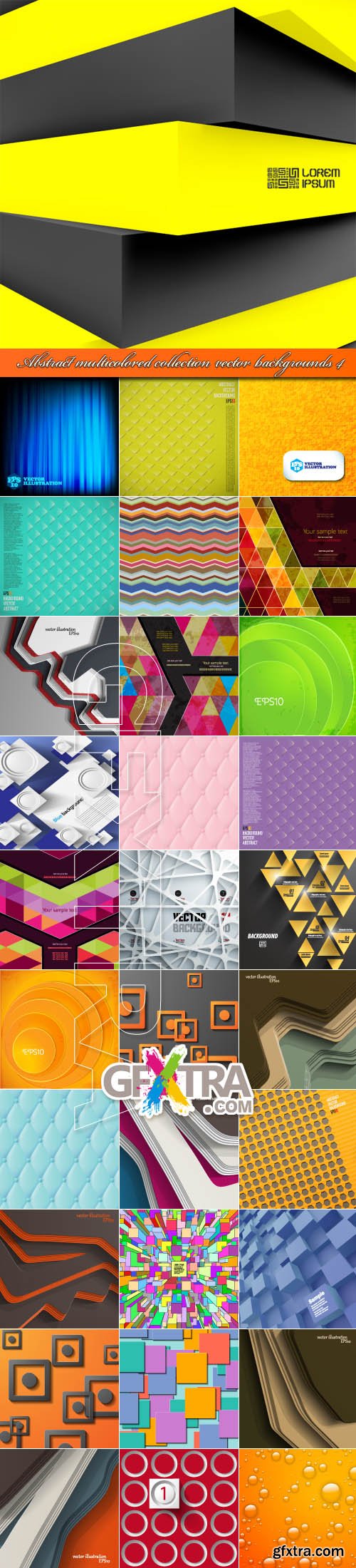 Abstract multicolored collection vector backgrounds 4