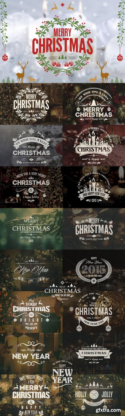 Christmas / New Year Badges & Labels - CM 103859