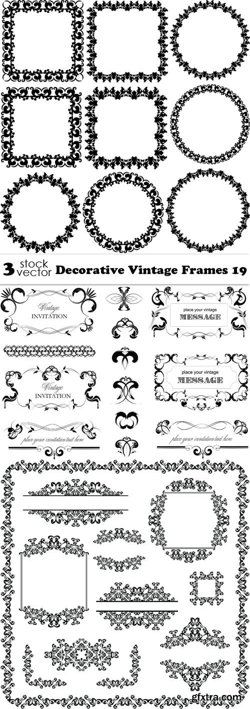 Vectors - Decorative Vintage Frames 19