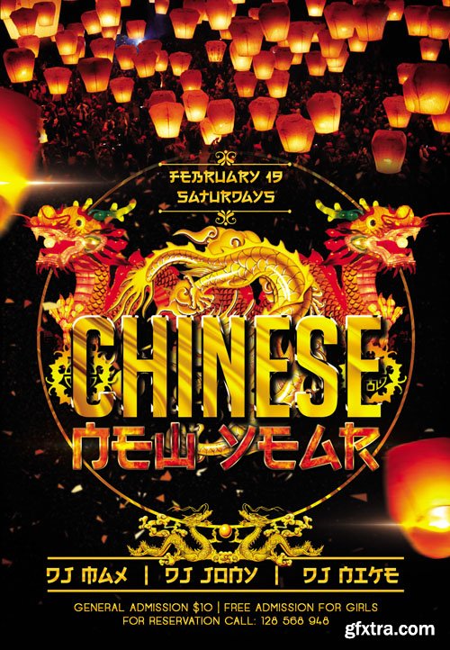 Chinese New Year2 Flyer PSD Template