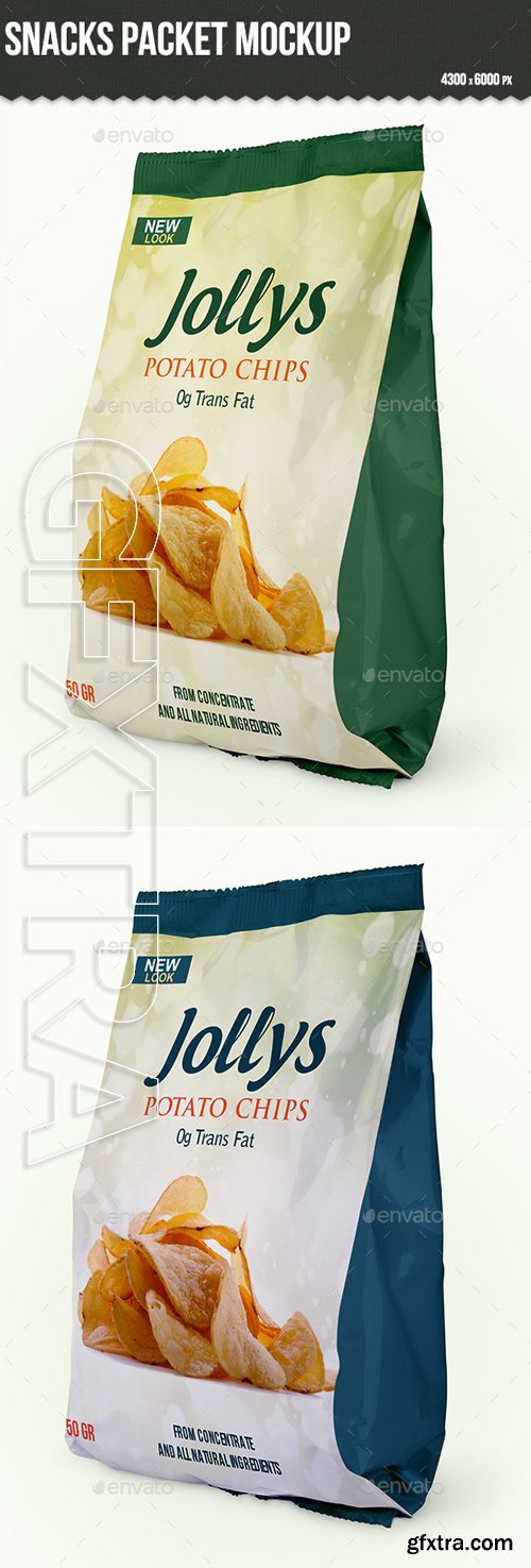 GraphicRiver - Snacks Packet Mockup 9911361