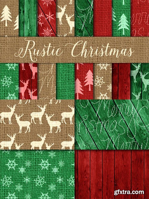 Rustic Christmas Digital Paper - CM 116617