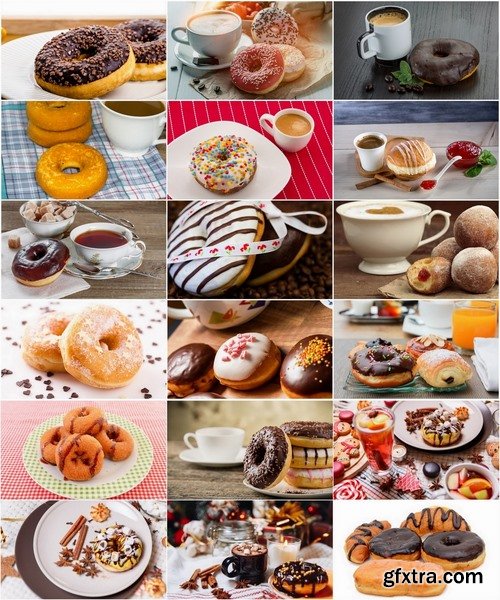 Collection of different delicious donuts 25 HQ Jpeg