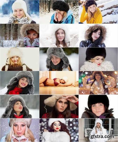 Collection of different beautiful people in winter hat 25 HQ Jpeg