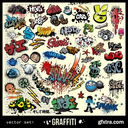 Collection of various images of graffiti 25 Eps