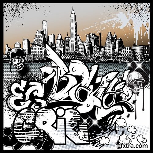 Collection of various images of graffiti 25 Eps