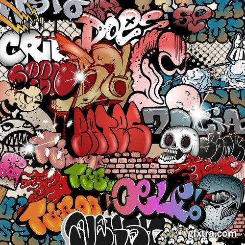 Collection of various images of graffiti 25 Eps