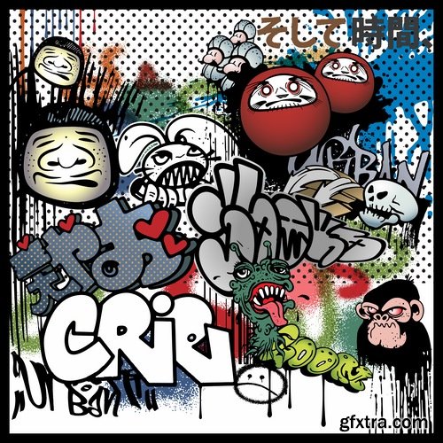 Collection of various images of graffiti 25 Eps