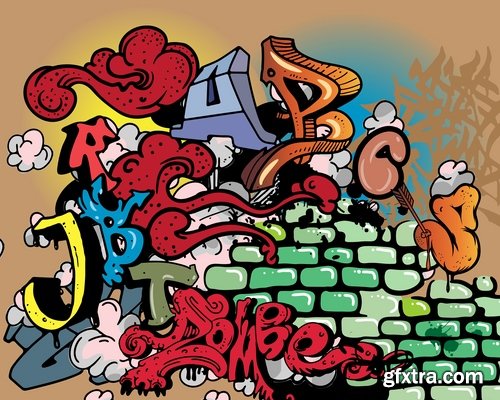 Collection of various images of graffiti 25 Eps