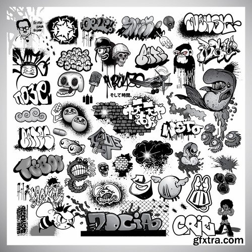 Collection of various images of graffiti 25 Eps