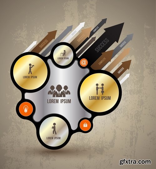 Collection elements of infographics vector image #16-25 Eps