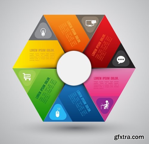 Collection elements of infographics vector image #16-25 Eps