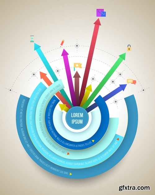 Collection elements of infographics vector image #16-25 Eps