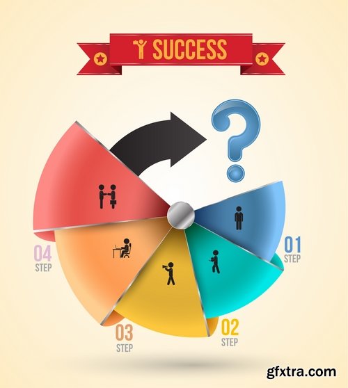 Collection elements of infographics vector image #16-25 Eps