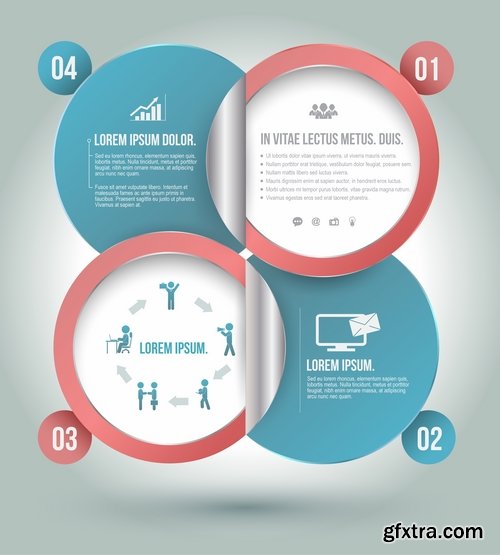 Collection elements of infographics vector image #16-25 Eps