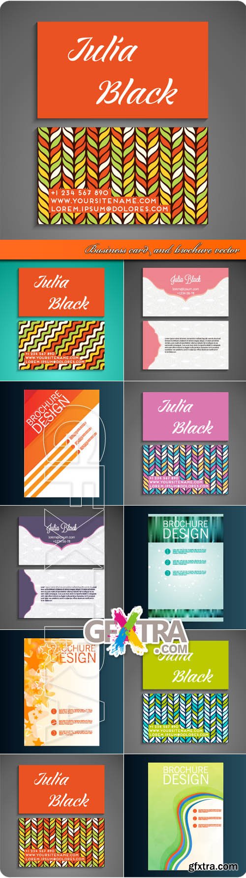 Business card and brochure vector