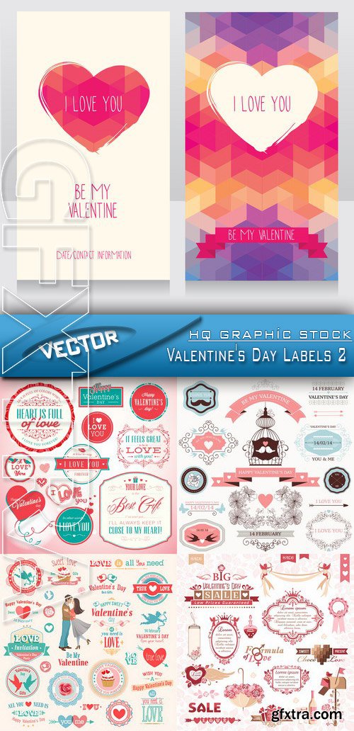 Stock Vector - Valentine's Day Labels 2