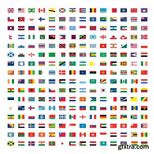 Stock Vectors - Large collection of flags, 25xEPS