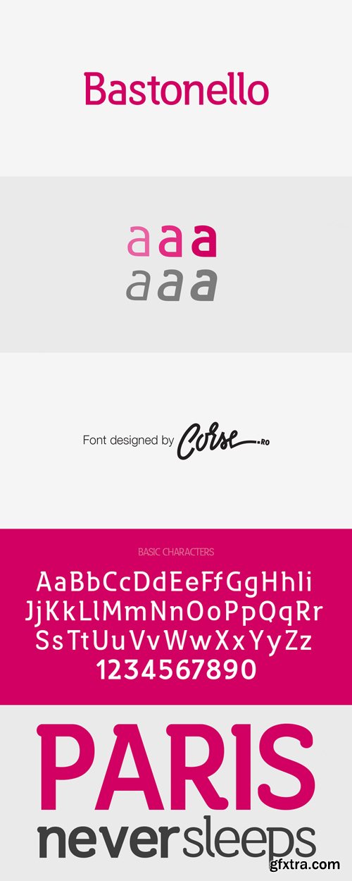 Bastonello Font Family $150