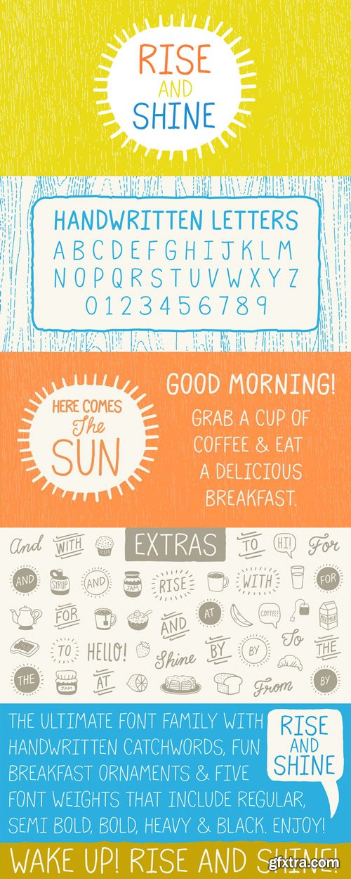 Rise And Shine Font Family $85