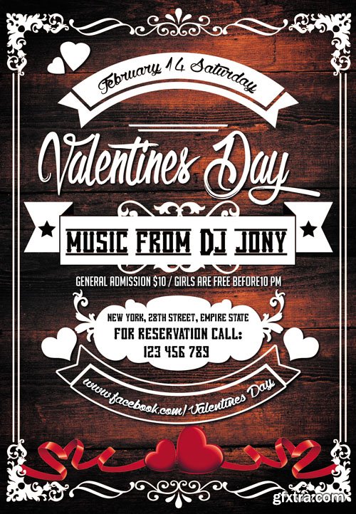 Valentines Day3 Flyer PSD Template