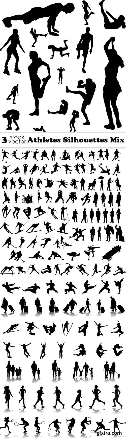 Vectors - Athletes Silhouettes Mix