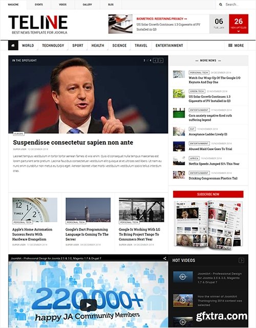 JoomlArt - JA Teline V v1.0.0 - Template For Joomla 3.3