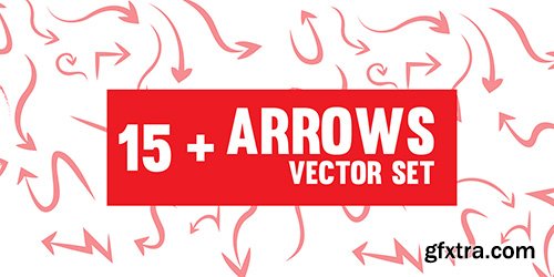 AI, EPS, PSD Vector Cliparts - 15+ Arrows Set 2015