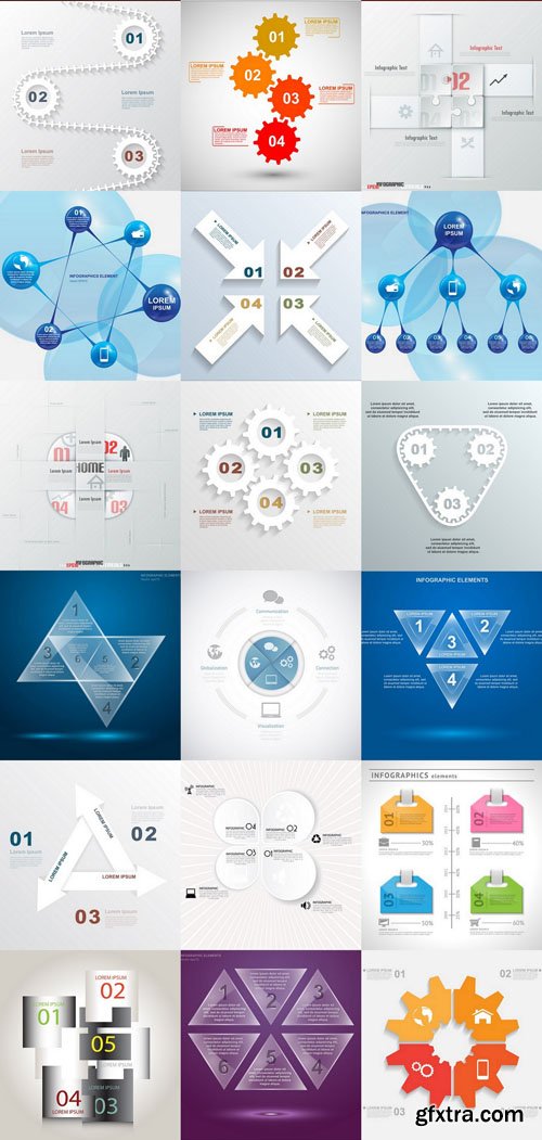 Collection of Infographics Vol.53, 25xEPS