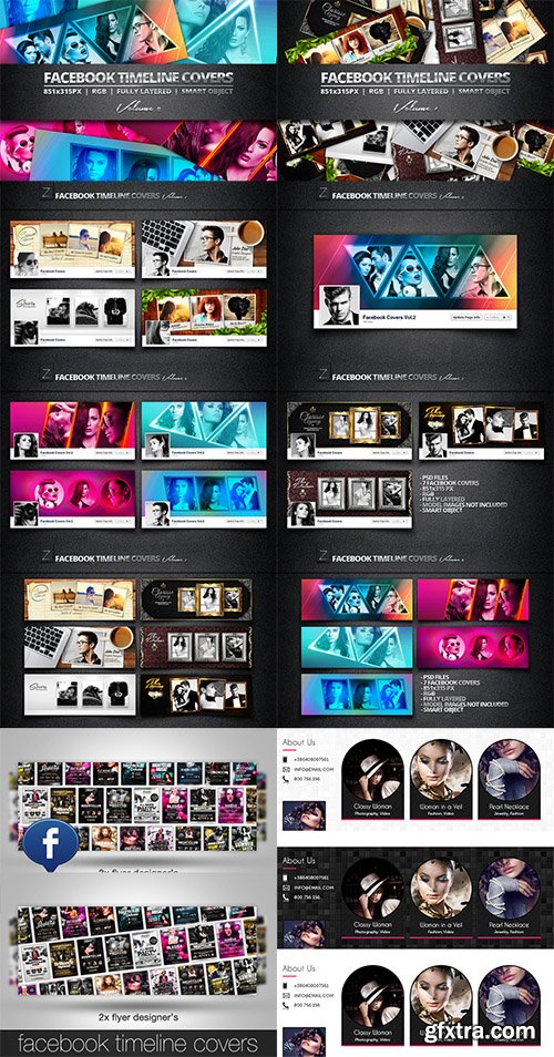 Facebook Timeline Templates Bundle