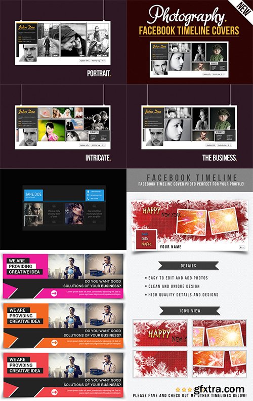 Facebook Timeline Templates Bundle