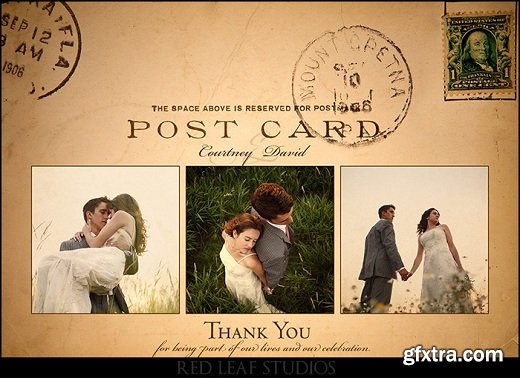 Red Leaf Studios - Vintage Postcard Templates