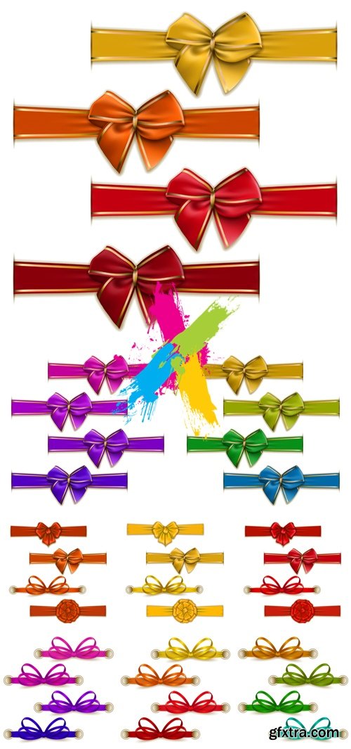 Color Ribbons & Bows Vector