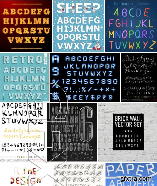 Stock Vectors - Alphabet 7, 25xEPS