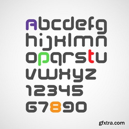 Stock Vectors - Alphabet 7, 25xEPS