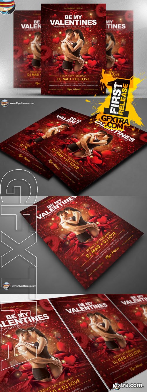 Be My Valentine Flyer Template - CM 21236