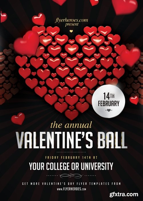 Valentine's Ball Flyer Template - CM 20045