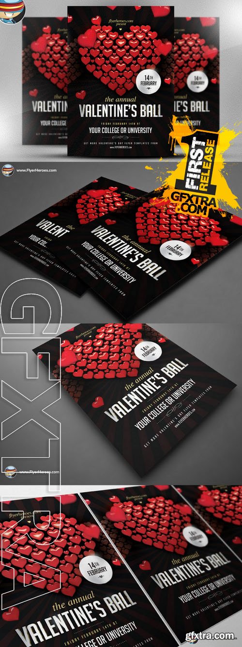 Valentine's Ball Flyer Template - CM 20045