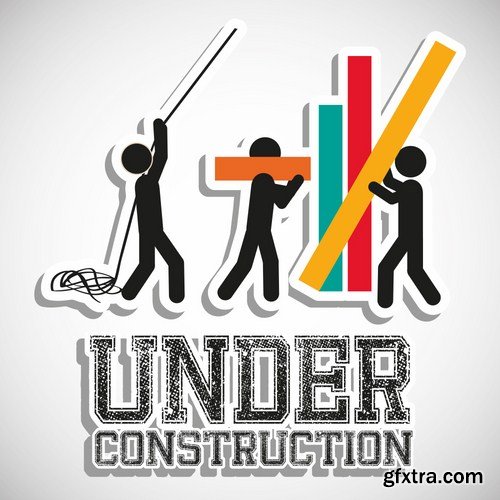 Stock Vector - Under Construction Concept, 25EPS