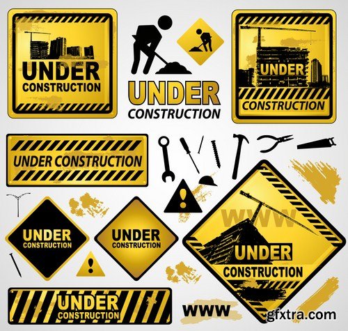 Stock Vector - Under Construction Concept, 25EPS