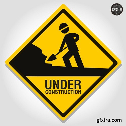 Stock Vector - Under Construction Concept, 25EPS