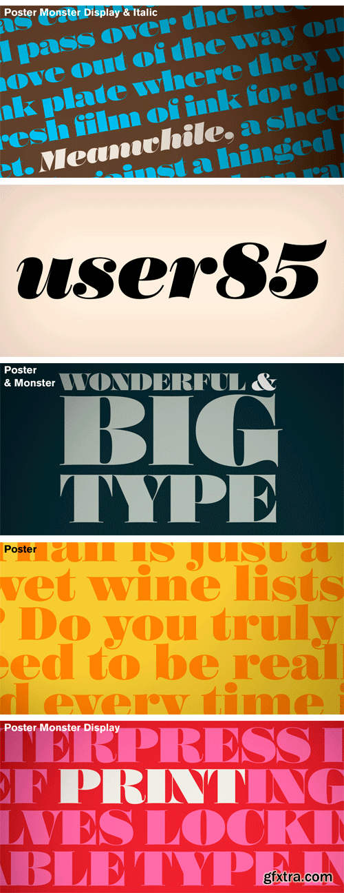 Poster Font Family - 8 Fonts $416