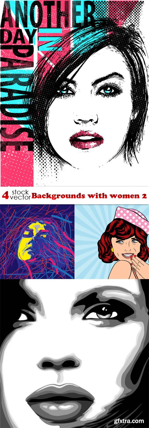 Vectors - Backgrounds with women 2