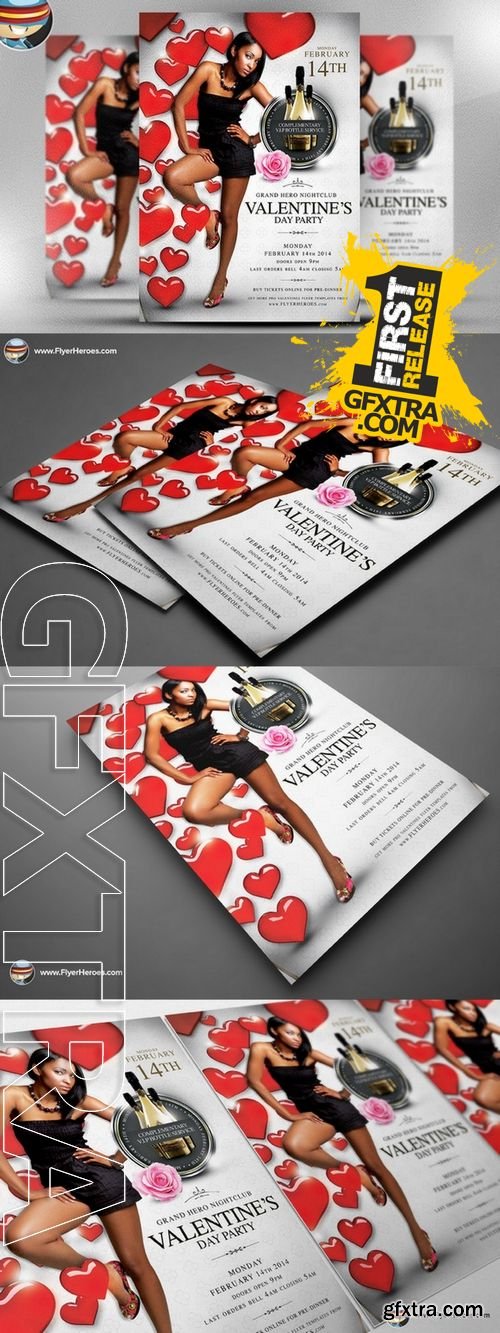 Valentine's Day Party Flyer Template - CM 20047