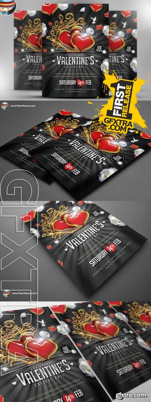 Valentine's Ball Flyer Template 2 - CM 22138